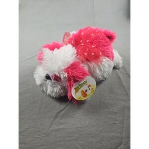 Aurora Flopsie Dog Murphy Puppy Dog Plush Animal Pink White Shaggy‎ 12"